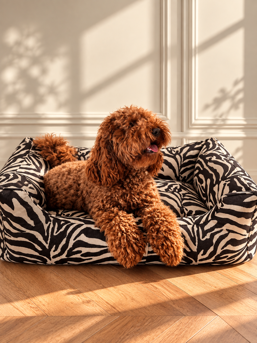 Zebra - hondenmand met zebra print