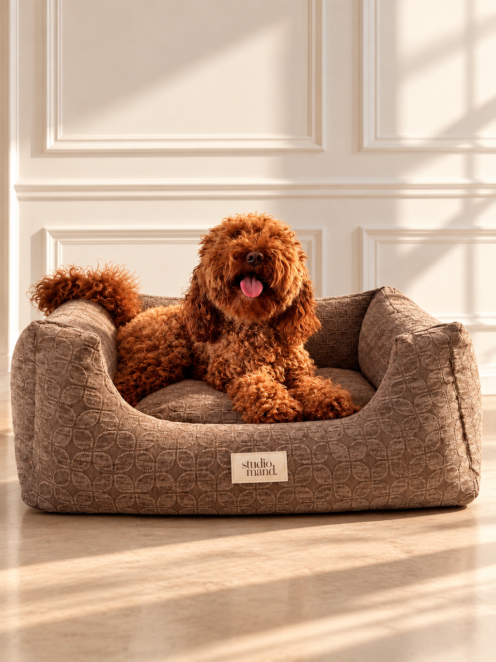 Ted - elegant dog bed with a teddy look