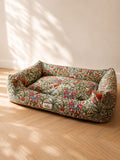 Flora hondenmand met botanische bloemenprint
