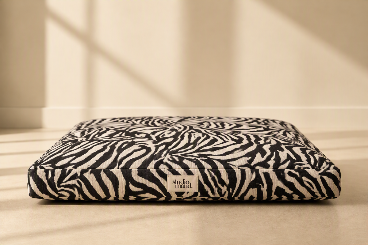 Hondenmand zebra print