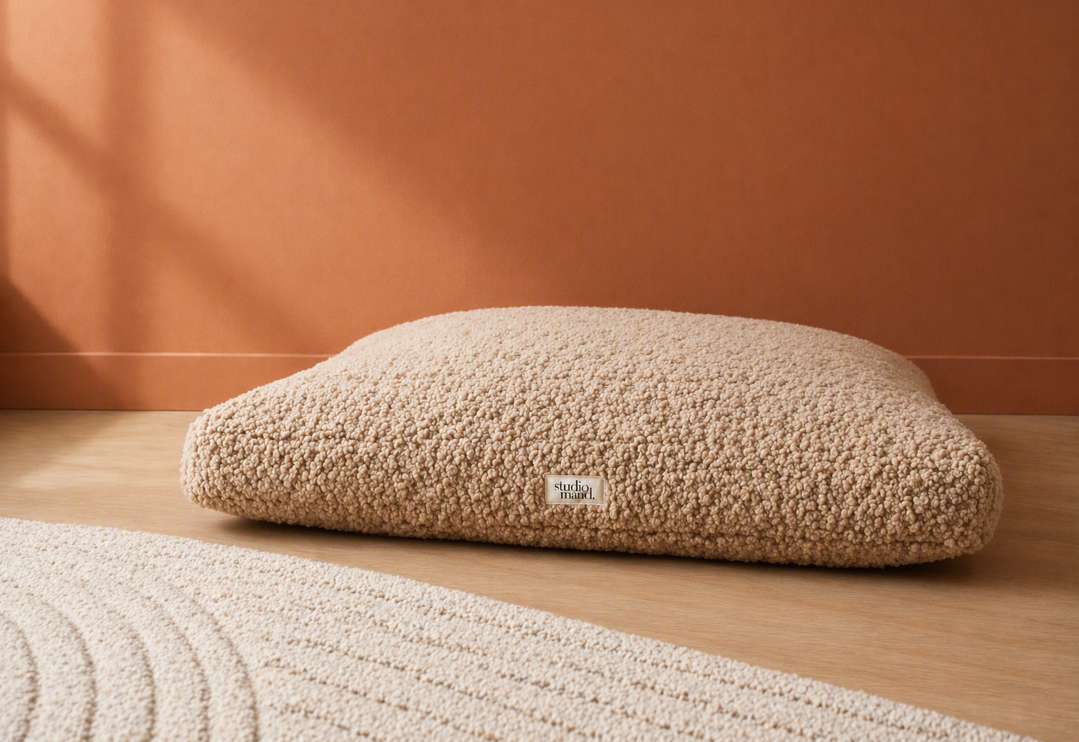 hondenkussen teddy stof beige